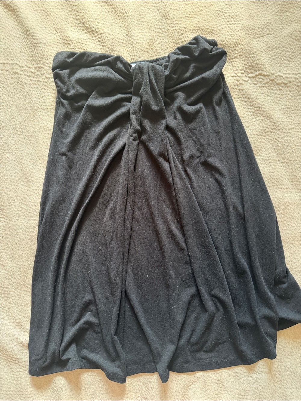 Vintage Y2K Porto Cruz Black Ruched Strapless Swim Beach Cover Up Sundress